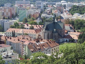 Aerial view of Brno, Czech Republic, Europe
