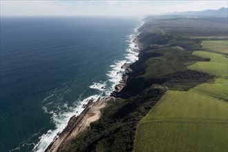 Aerial view, coast of the Garden Route, East Coast, South Africa, Africa