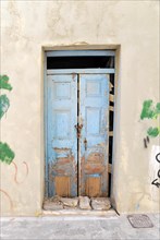 Door, Old Town, Rethymno, Crete, Greek Islands, Greece, Europe