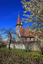 Fortified church from the Middle Ages, fortified church, Effeltrich in Franconian Switzerland,
