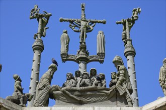 Crucifixion group and Entombment, Calvary Calvaire, Enclos Paroissial de Pleyben enclosed parish