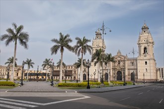 Cathedral, Plaza de Armas, Lima, Peru, South America