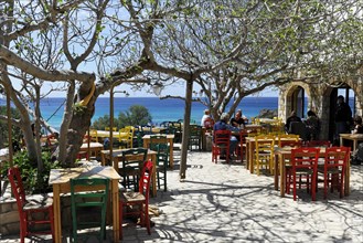 Taverna of Falassarna, West Coast, Crete, Greece, Europe