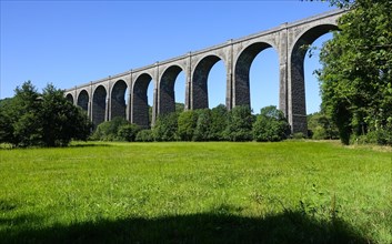 Daoulas viaduct over the Mignonne valley on the railway line between Savenay and Landerneau, height