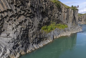 Studlagil Canyon, basalt columns, largest collection of basalt columns in Iceland, Iceland, Europe