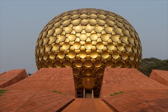 Meditation centre Matrimandir or Matri Mandir, future city Auroville, near Pondicherry or
