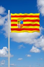 The flag of Aragon, Spain, Studio, Europe