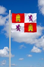 The flag of Castile-Leon, Europe, Spain, Studio, Europe