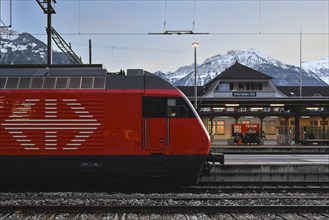 Railcar SBB Interlaken Ost station, Switzerland, Europe