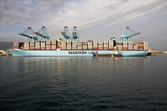APM Terminals container ship port at Algeciras, Cadiz Province, Spain, Europe