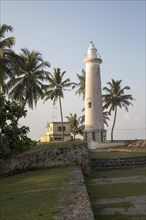 Lighthouse building in the historic town of Galle, Sri Lanka, Asia