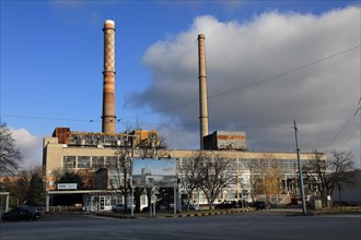 EVN coal fired power station in city of Plovdiv, Bulgaria, Europe
