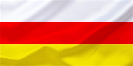 The flag of South Ossetia, part of Georgia, independent, studio