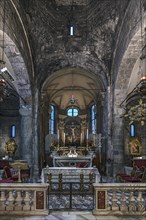 Chancel of the church of San Donato, 12th century, Via S. Donato, 10, in the centre of Genoa,