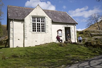Former village school used as polling station in Buttermere, Cumbria, England, UK May 2015 general