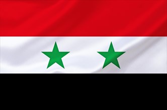 The flag of Syria, country in the Middle East, Studio