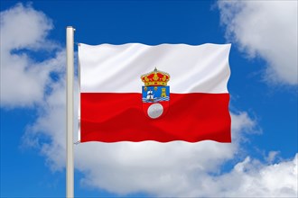 The flag of Cantaria, Spain, Europe, Studio, Europe