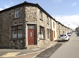 Terraced housing in Blaenavon World Heritage town, Torfaen, Monmouthshire, South Wales, UK