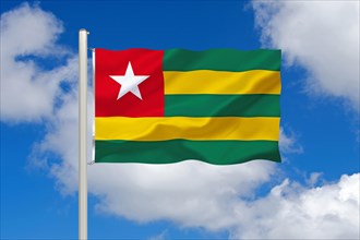 The flag of Togo, Africa, West Africa, Studio