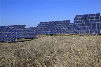 PV solar array at Cordel del Palmar, near Vejer de la Frontera, Cadiz province, Spain, Europe