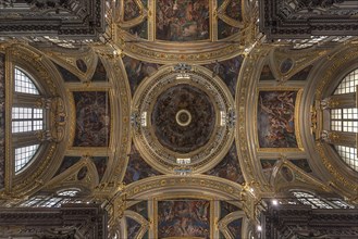 Dome of the baroque Chiesa del Gesu, built at the end of the 16th century, Via di Porta Soprana, 2,