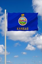 The flag of Kansas, USA, Studio, North America