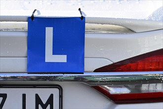 Learner's licence L plate