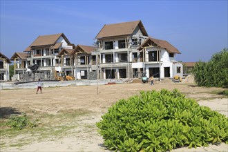 New hotel development under construction, Pasikudah Bay, Eastern Province, Sri Lanka, Asia