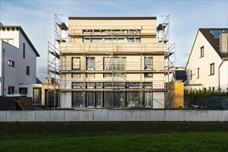 New construction of a detached house in Duesseldorf, Germany, Europe