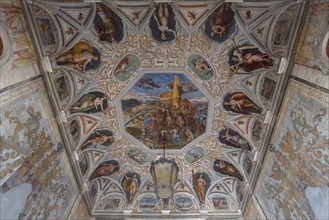 Ceiling fresco in the vestibule of Palazzo Doria Spinola, former 16th century manor house, today