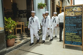 Naval recruits, Avenida de la Constitucion, Callao, Per