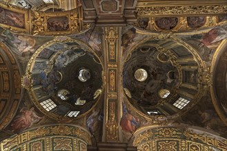 Domes of the baroque Chiesa del Gesu, built at the end of the 16th century, Via di Porta Soprana,