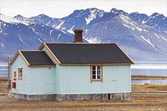 World's northern-most post office in Ny Alesund, former mining village on Spitsbergen, Svalbard,