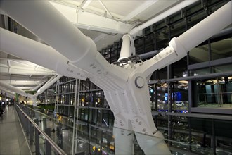 Modern architecture of Terminal Five, Heathrow airport, London, England, UK
