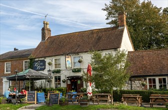 Hitoric Blue Boar pub, village of Aldbourne, Wiltshire, England, UK