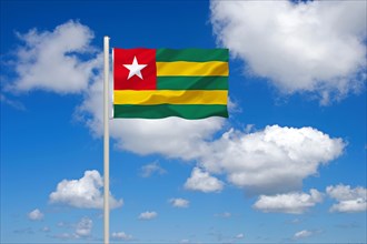 The flag of Togo, Africa, West Africa, Studio