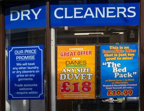 Shop cleaning service Quality Clean Dry Cleaners of Woodbridge, Suffolk, England, UK