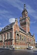 The town hall and belfry at Dunkirk, Dunkerque, Nord-Pas-de-Calais, France, Europe