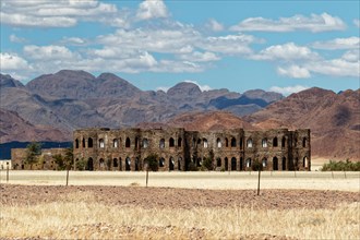 Le Mirage Desert Lodge & Spa, Old ruin stands alone in the desert landscape, Traveldestination,