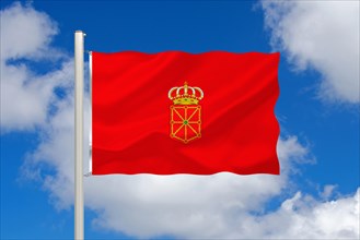 The flag of Navarre, Spain, Europe, EU, Studio, Europe