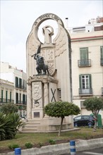 The Statue Grande Libre monument of 1936, Melilla autonomous city state Spanish territory in north