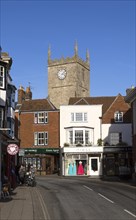 Church of Saint Mary and historic buildings, Marlborough, Wiltshire, England, UK