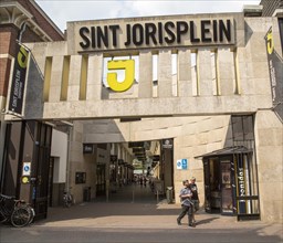 Modern architecture Sint Jorisplein shopping centre, Amersfoort, Netherlands