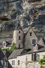 Manoir de Tarde at the medieval village La Roque-Gageac, Dordogne, Perigord, Aquitaine, France,