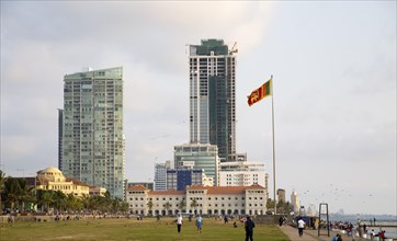 High rise buildings Galle Face Green, Colombo, Sri Lanka, Asia