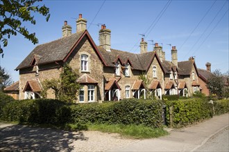 Village housing for estate workers, Somerleyton, Suffolk, England, UK
