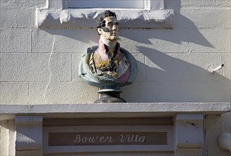 Duke of Wellington bust, Bower House, Berwick-upon-Tweed, Northumberland, England, UK