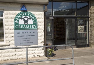 Wensleydale Creamery cheese factory visitor centre, Hawes, Yorkshire Dales national park, England,