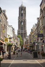 Famous fourteenth century Dom church tower in city of Utrecht, Netherlands