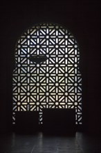 Silhouette pattern of metalwork on one of the doorways to the former Great Mosque, Cordoba, Spain,